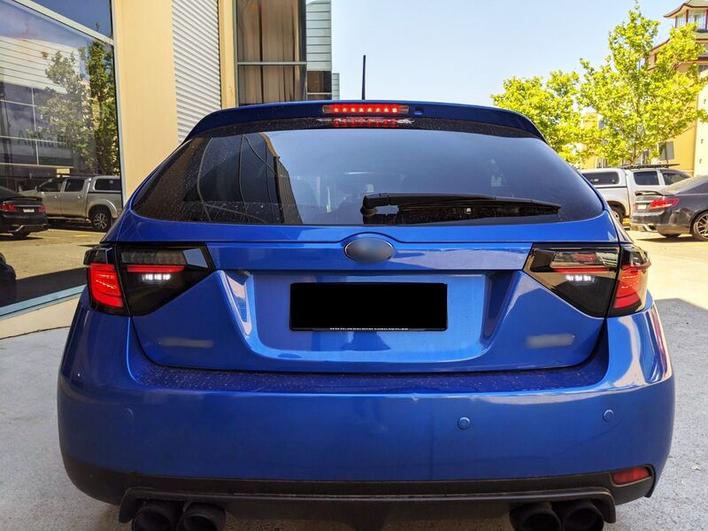 Black Edition 3D Dynamic Indicator LED Taillight Fit For Subaru Impreza WRX RS STI Hatchback