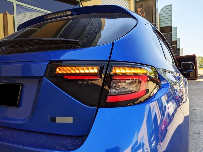 Black Edition 3D Dynamic Indicator LED Taillight Fit For Subaru Impreza WRX RS STI Hatchback