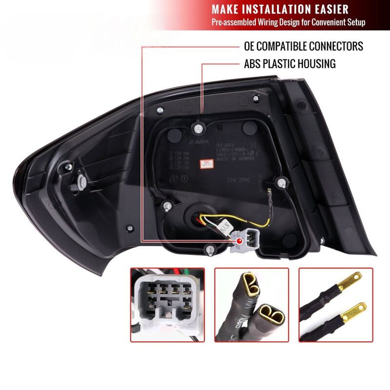 Spec D Smoke LED Taillights Dynamic Signal Fit For Subaru Impreza WRX STI G3 4D 2008-2013