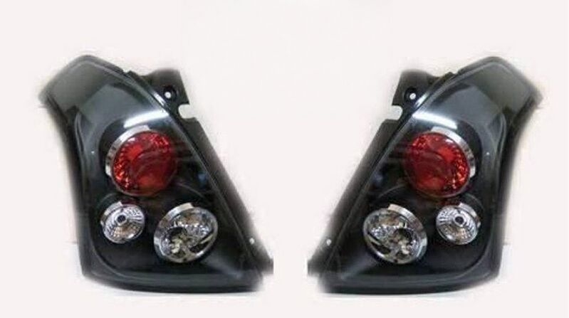 Black Altezza Tail Lights Fit For Suzuki Swift Hatchback 2004-2006