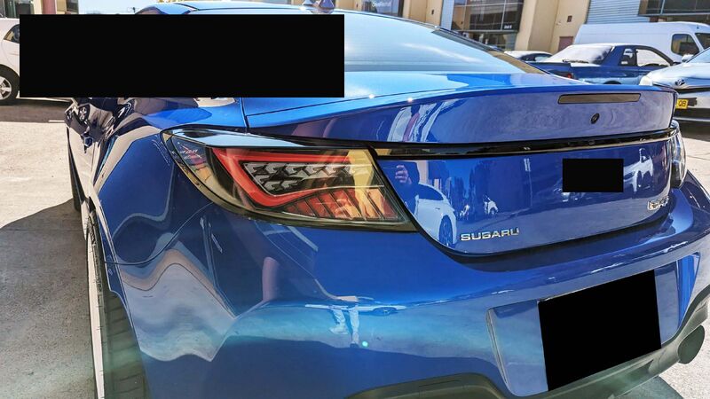 OLM Black Red Bar LED Dynamic Tail Lights Fit For Toyota 86 GR86 For Subaru BRZ 2022-2023