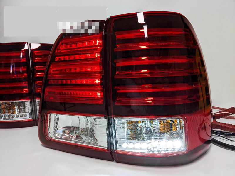 Clear Red LED Tail Lights Fit For Toyota Land Cruiser FJ100 LC100 1998-2007