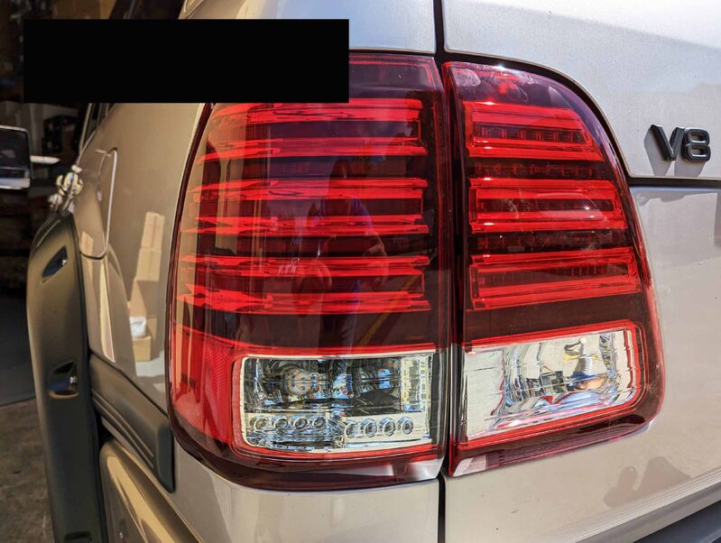 Clear Red LED Tail Lights Fit For Toyota Land Cruiser FJ100 LC100 1998-2007