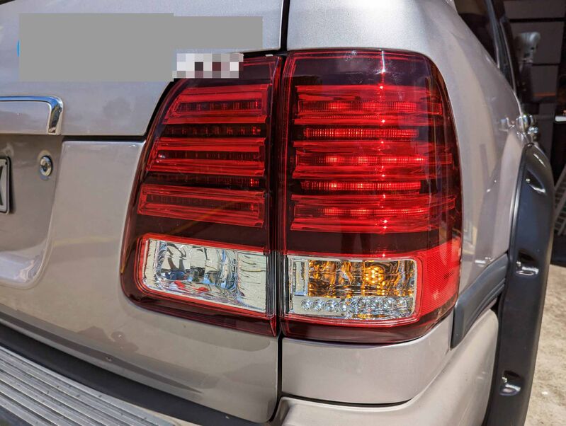Clear Red LED Tail Lights Fit For Toyota Land Cruiser FJ100 LC100 1998-2007
