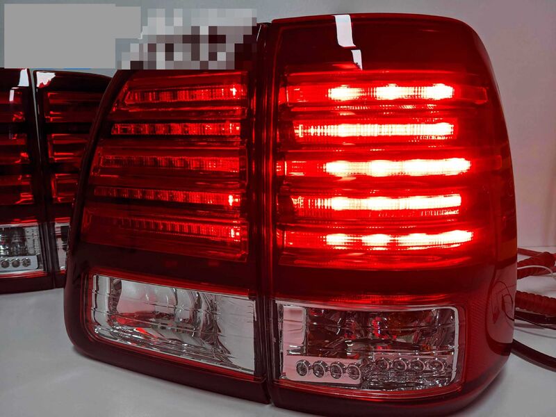 Clear Red LED Tail Lights Fit For Toyota Land Cruiser FJ100 LC100 1998-2007