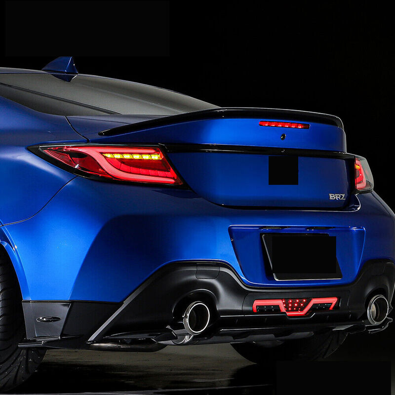 Black White Bar LED Dynamic Tail Lights Fit For Toyota 86 GR86 For Subaru BRZ 2022-2023