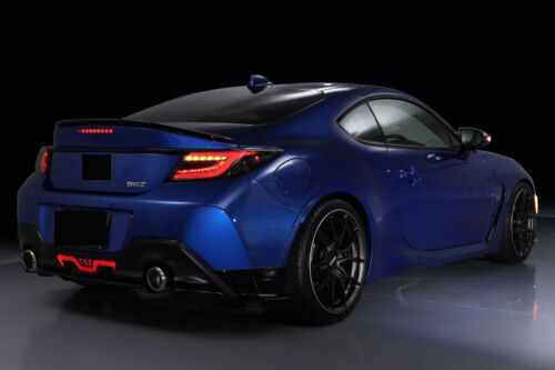 Black White Bar LED Dynamic Tail Lights Fit For Toyota 86 GR86 For Subaru BRZ 2022-2023