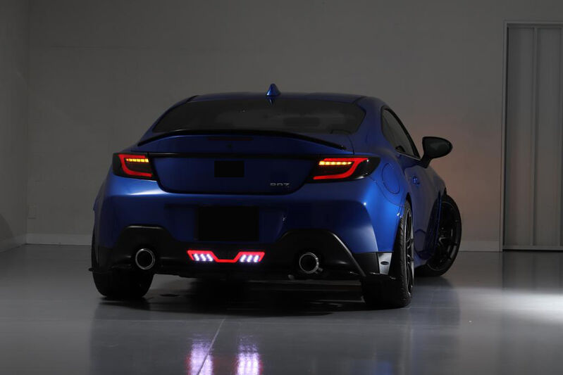 Black White Bar LED Dynamic Tail Lights Fit For Toyota 86 GR86 For Subaru BRZ 2022-2023