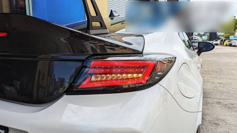 Intec Black Red LED Dynamic Tail Lights Fit For Toyota 86 GR86 For Subaru BRZ 2022-2023