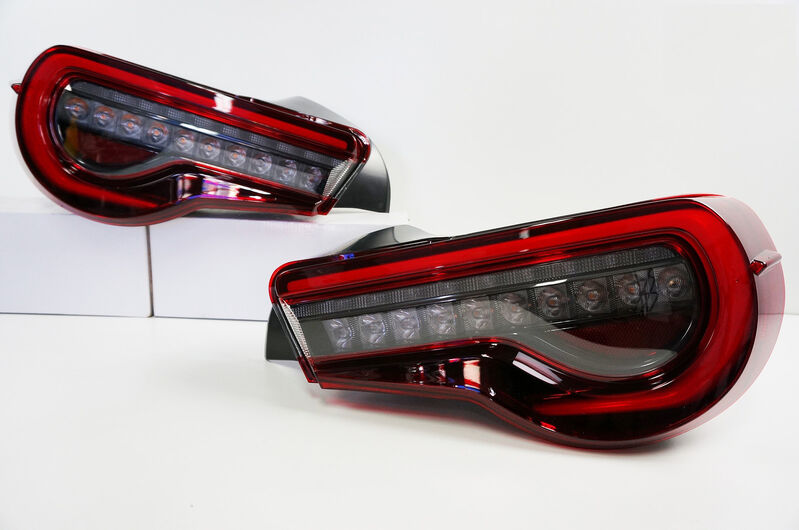 3D Light Bar Clear Red Tail Lights Dynamic Blinker Fit For Toyota 86 For Subaru BRZ ZN6 2012-2021