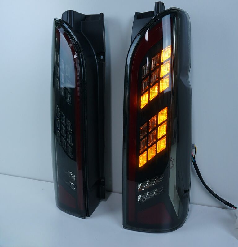 Black Edition Smoke Full LED Tail Lights Fit For Toyota Hiace Van 2004-2020