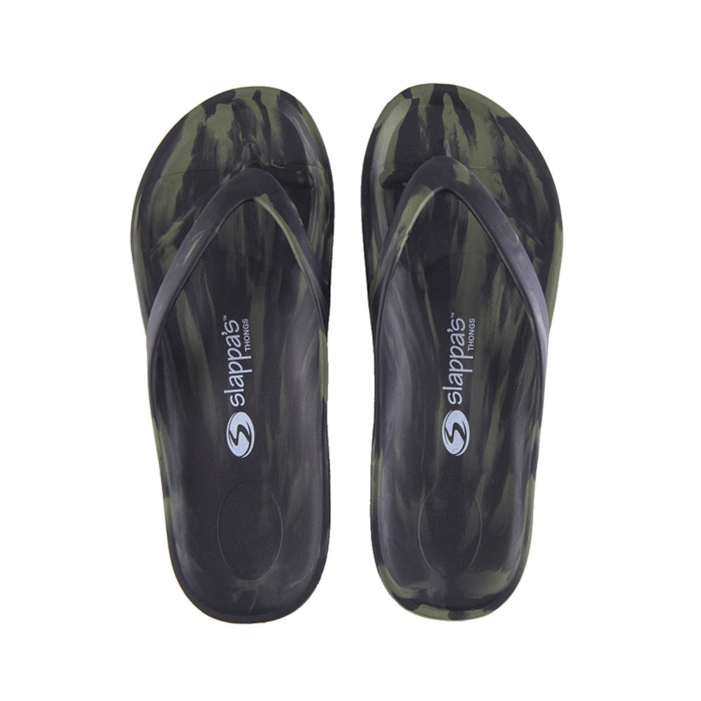 Slappa's Arch Support Thongs - Army