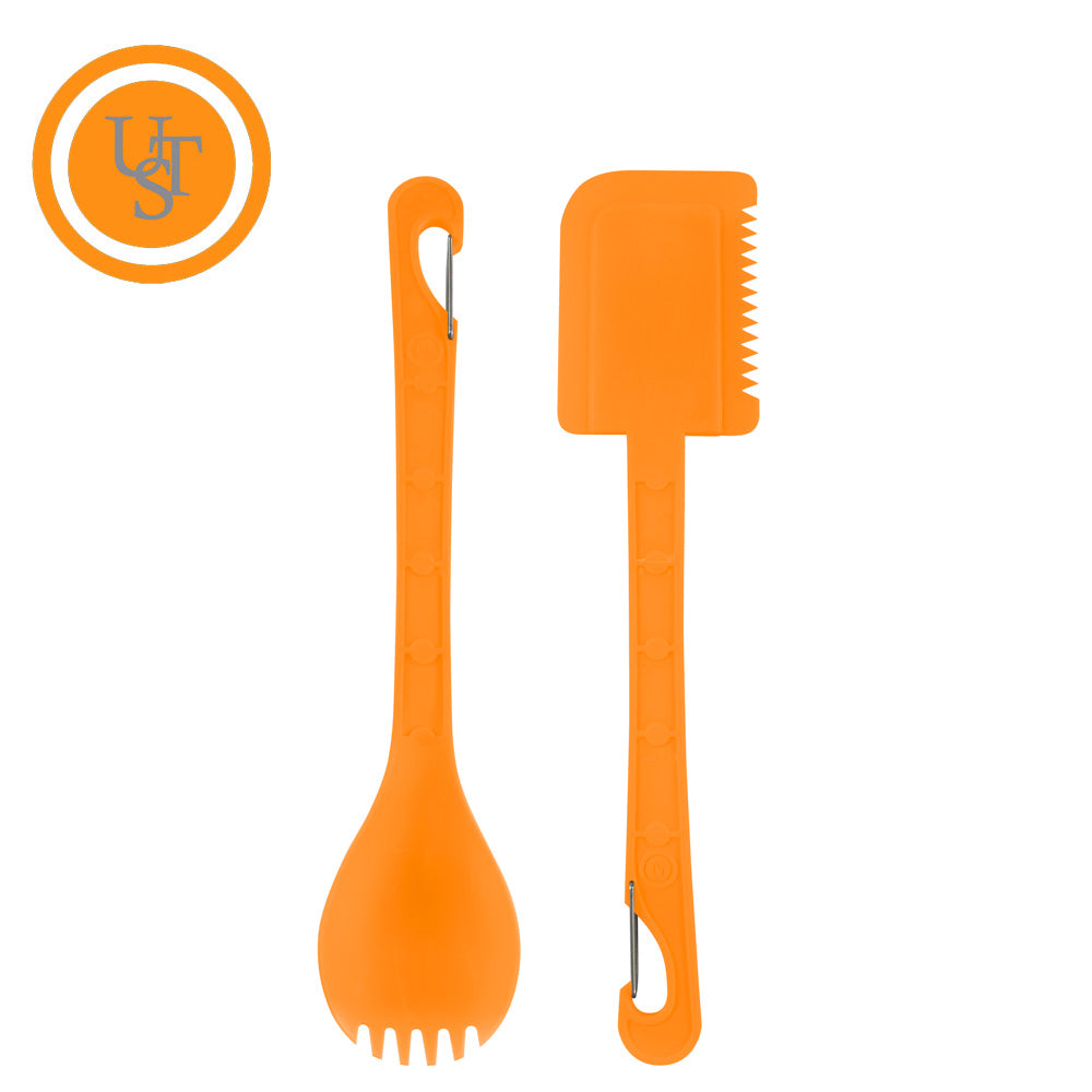 Spork & Spatula Serving Set w Clips