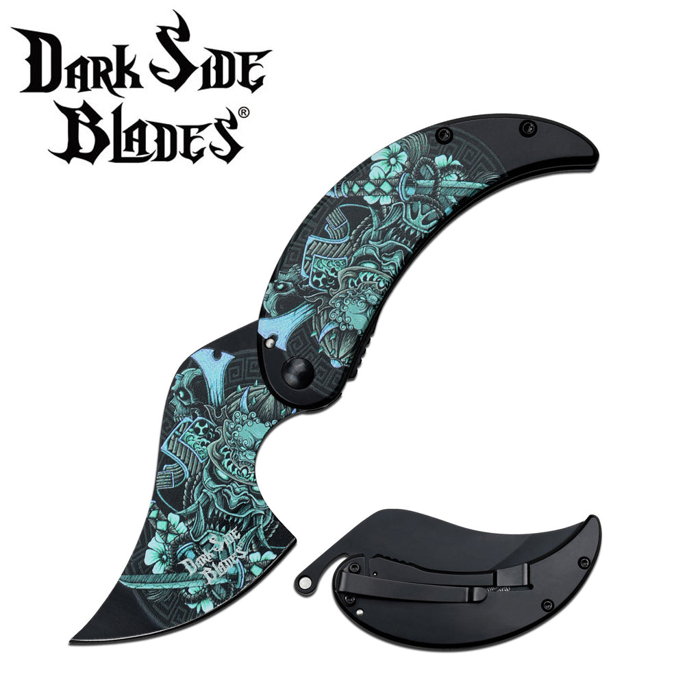 Dark Side Blades - Samurai Skull Pocket knife