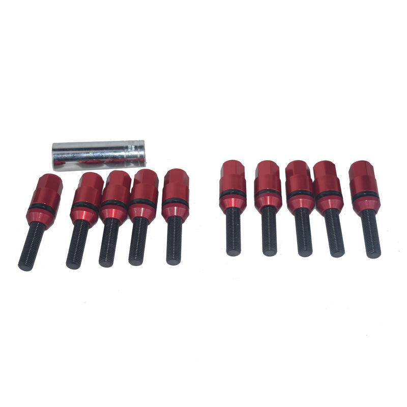 15mm 5x120mm Hubcentric Wheel Spacers M12x1.5 Tapered Bolts Fit For E36/E82 Red