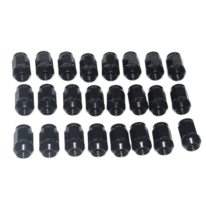 24Pcs Black Wheel Nuts 12x1.5 Fit For Toyota Hilux Landcruiser Holden Colorado D-MAX Rodeo