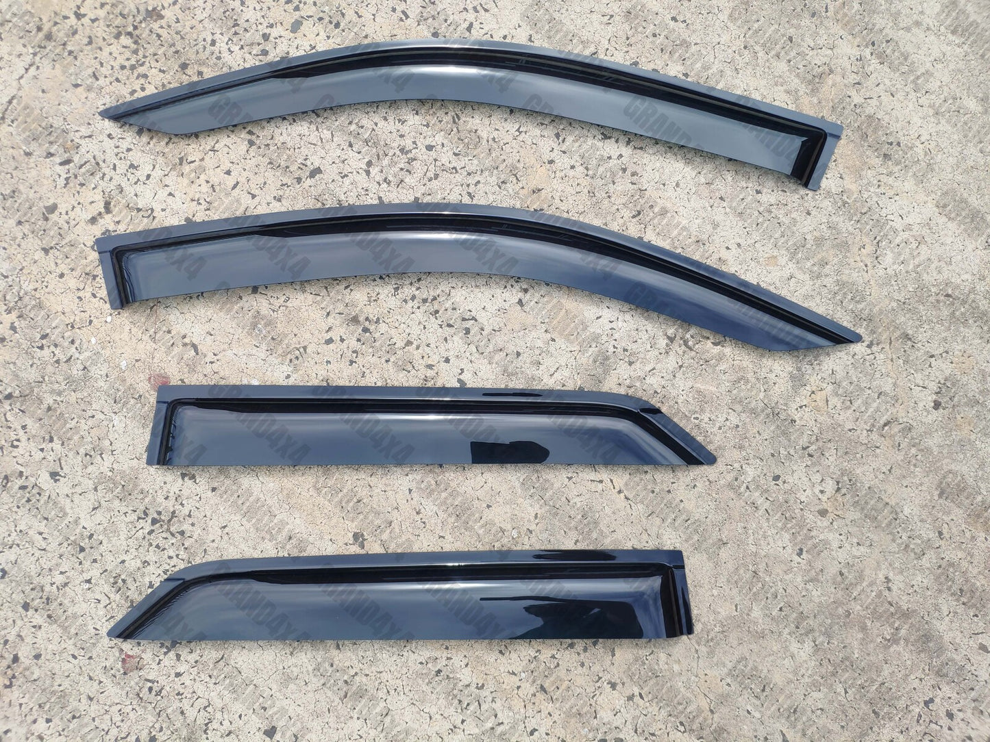 WEATHERSHIELDS WINDOW VISORS TO SUIT TOYOTA FORTUNER 2015 - 2020 TINTED BLACK