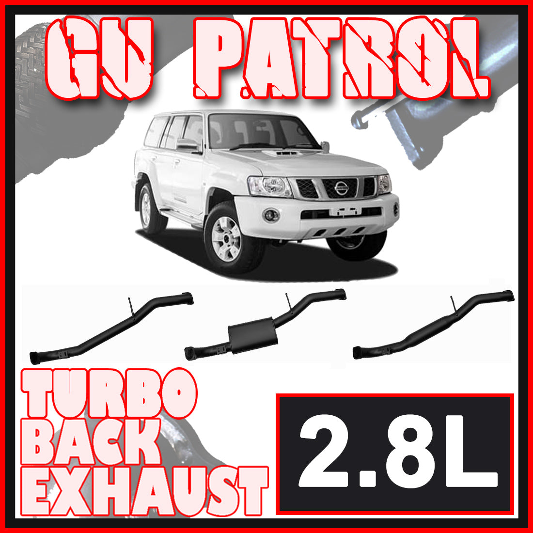 Nissan GU Patrol Exhaust Wagon 2.8L 3" Inch Systems