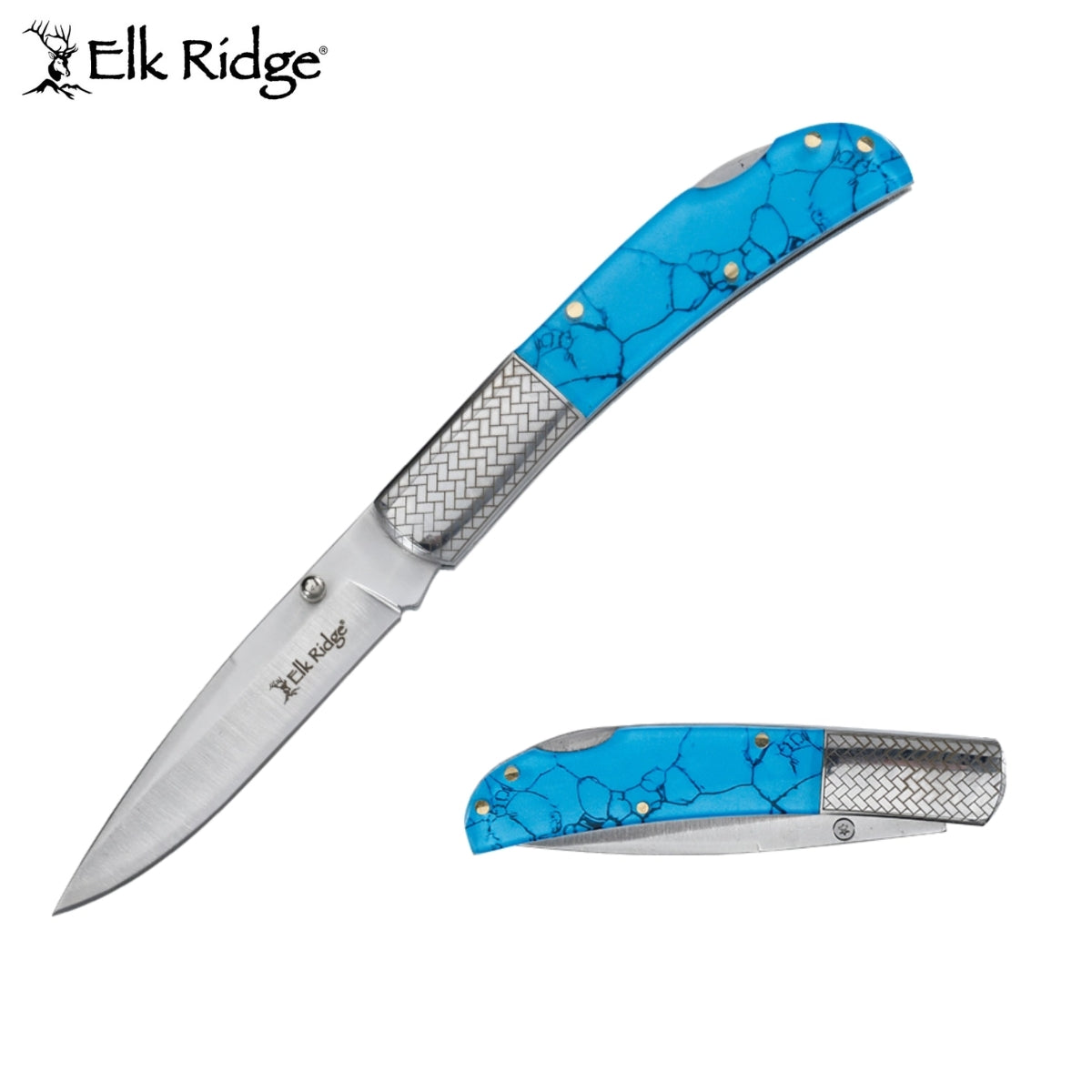 Elk Ridge Folding Knife Blue