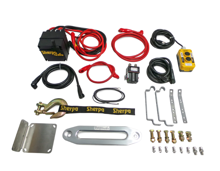 SW12V17LB45SRSSD 12V 17,000lb, 45m rope, dual motors - Sherpa Winches