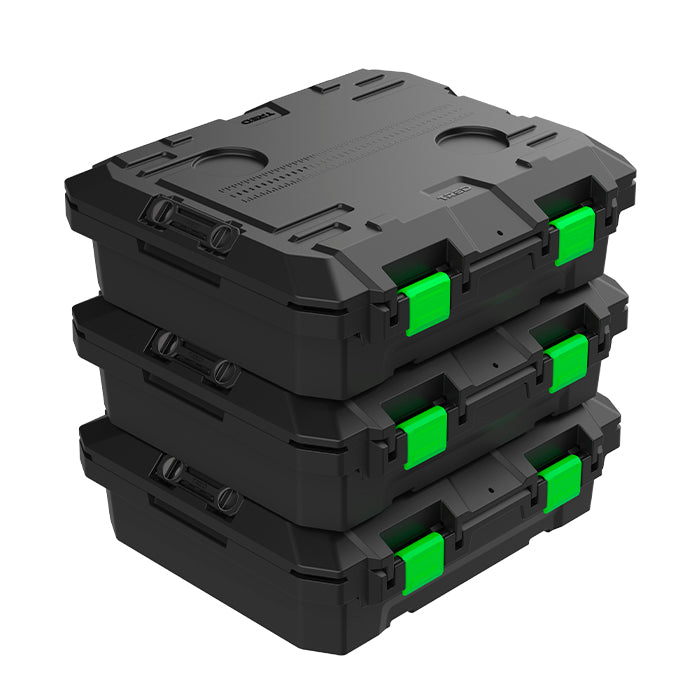 SET OF 3 TRED STORAGE BOXES 25L - BLACK $420.00