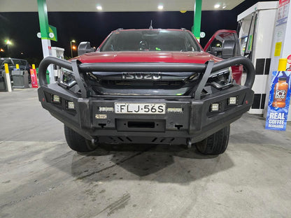 Ramped Up FACELIFT 2024+ ISUZU D-MAX HOOPED Front bull bar ( Matte Black)