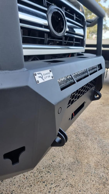 Ramped Up  TOYOTA LANDCRUISER 70 SERIES HOOPED BULLBAR 2007-2023 ( Matte Black)