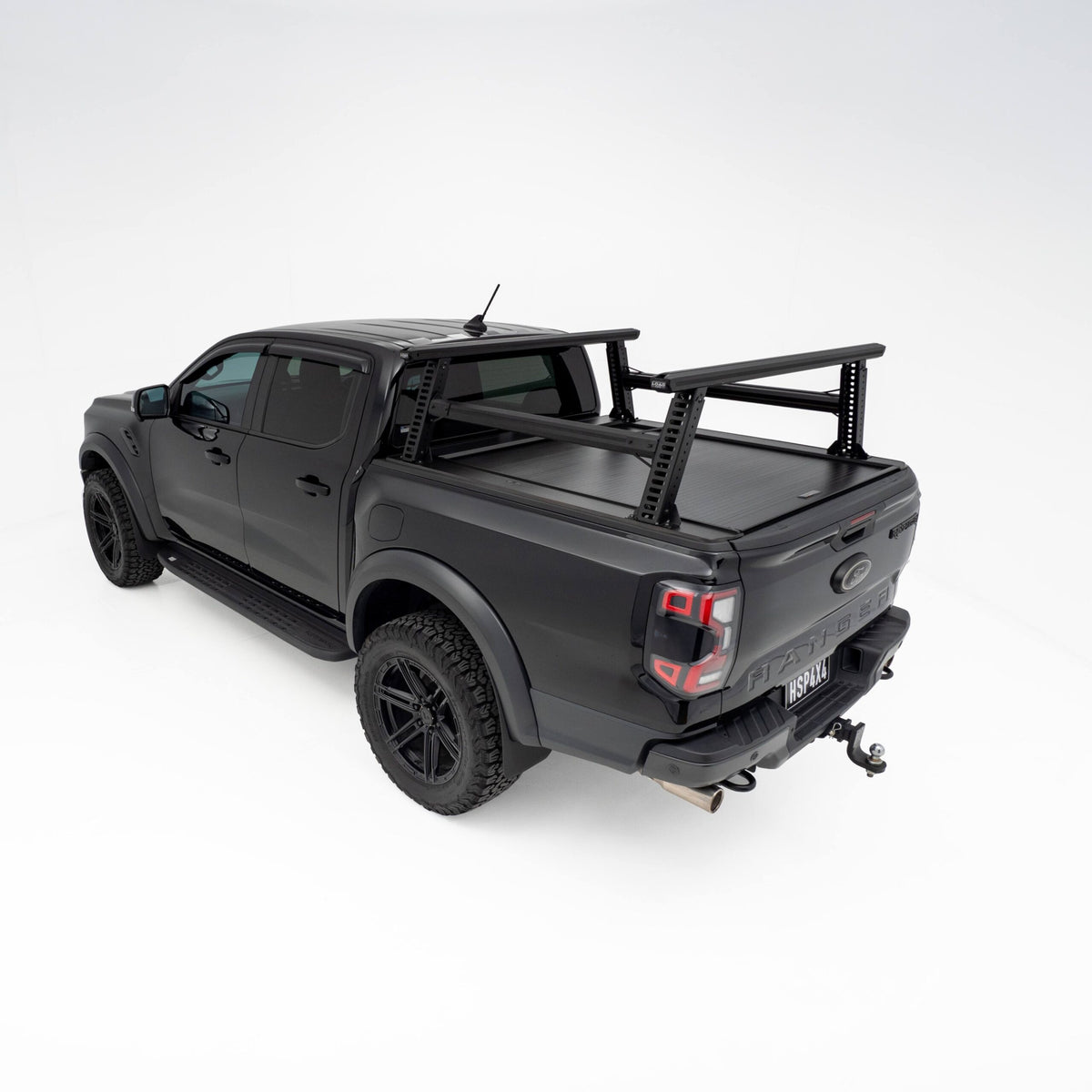 Next Gen Ford Ranger and Raptor ladder rack fitted for rooftop load carrying, ladder transport, and trade-ready functionality