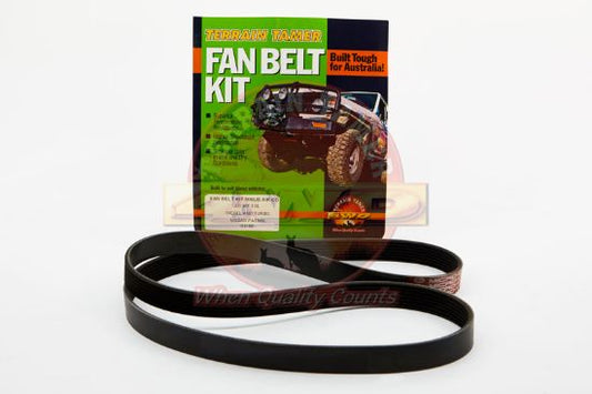Fan Belt Kit To Suit Nissan Patrol GU Y61 ZD30T 3.0L 2000-