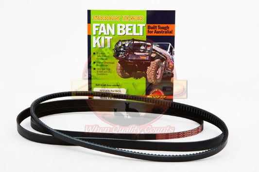 Fan Belt Kit To Suit Nissan Patrol GU Y61 TB48E 4.8L 2000-