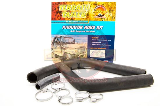 Radiator Hose Kit To Suit Toyota Landcruiser BJ60 3B 3.4L 8/1980-