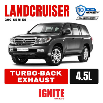 Toyota Landcruiser Exhaust 200 Series 4.5L V8 3" to 3.5" Turbo Back Systems