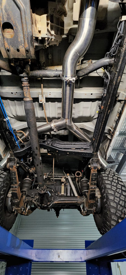 Landcruiser VDJ79 Series Dualcab PRE DPF 4″ Dual Side Exit Exhaust