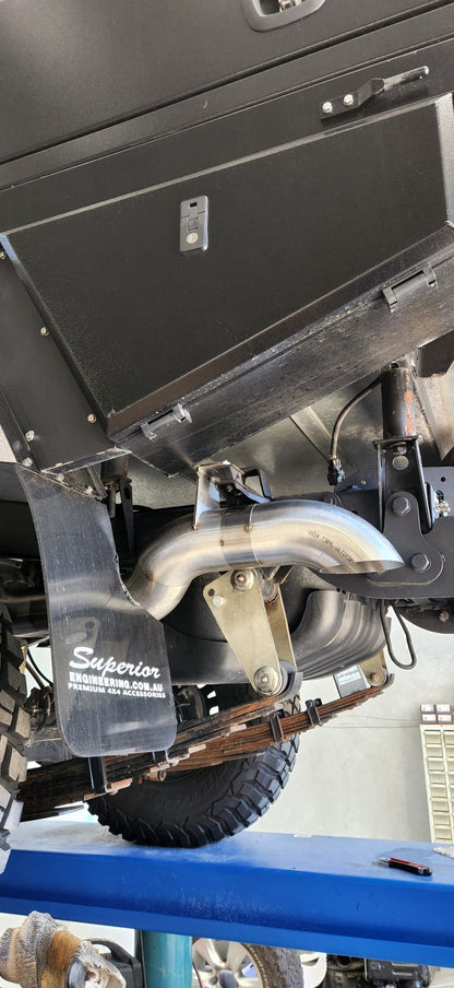 Landcruiser VDJ79 Series Dualcab PRE DPF 4″ Full Length Exhaust