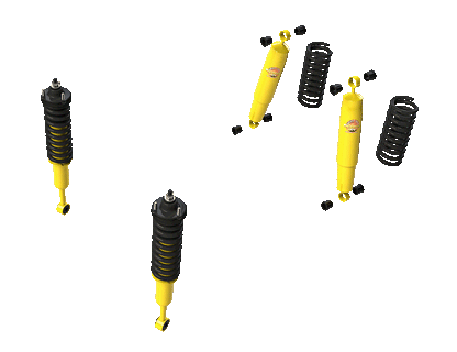 SUSP.KIT INC FRONT STRUT ASSEMBLIES REAR SPRINGS & SHOCKS