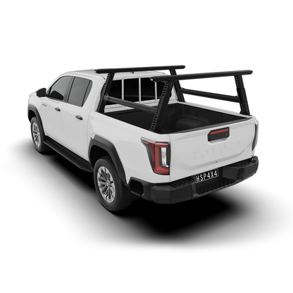 HSP Load Rack Pro Ladder Rack suits Toyota Hilux 2026+ Fits Dual Cab Tub - Full set (Front & Rear Legs + Joiner Bar)