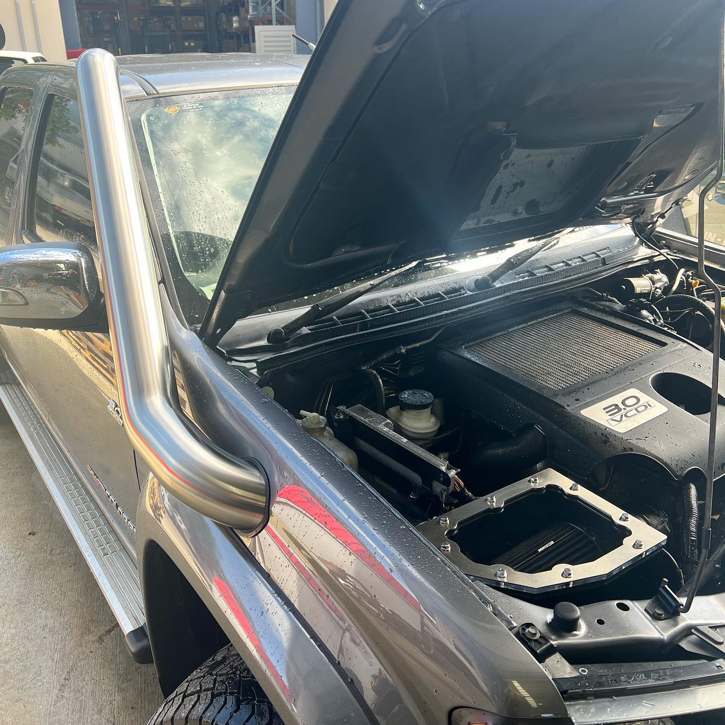 Holden Colorado RC Alloy Airbox Short/Mid Snorkel setup