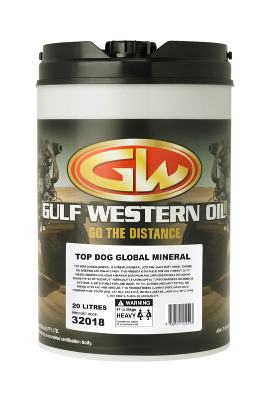 GWO TOP DOG GLOBAL® MINERAL 15W-40 CJ4/SN 5L