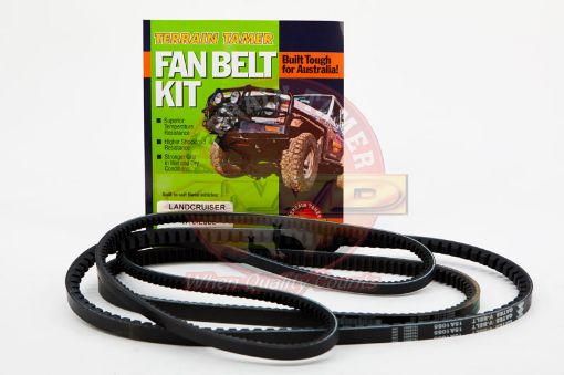 Fan Belt Kit Fan Power Steering & A/c Fit For Landcruiser HJ75 - Terrain Tamer FBK2