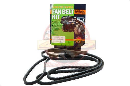 Fan Belt Kit Fan Power Steering & A/c SD33 Fit For Patrol Mq - Terrain Tamer FBK24