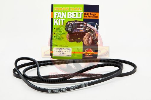 Fan Belt Kit Fan & A/c TD42 4.2L Diesel Fit For Patrol Gq Y60 - Terrain Tamer FBK29