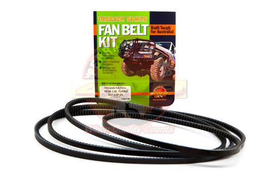 Fan Belt Kit Fan Power Steering & A/c RD28T/ti 2.8L Diesel Fit For Patrol Gu Y61 - Terrain Tamer FBK30