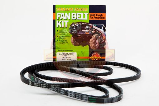 Fan Belt Kit Fan Power Steering & A/c Fit For Landcruiser HJ60 – FBK4 - Terrain Tamer FBK4
