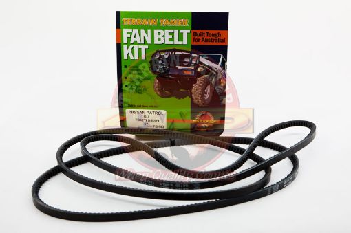Fan Belt Kit Fan Power Strg & A/c TD42TI Intercooled Eng. Fit For Patrol Gu Y61 - Terrain Tamer FBK43