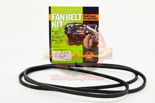 Fan Belt Kit with A/c 2.5L 3.0L Diesel Fit For Bravo B2500, BT50 Un & Ranger Pk - Terrain Tamer FBK48