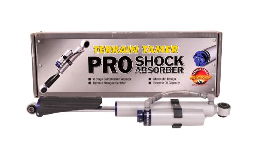 Shock Absorber Rear Pair Remote Res 8 Stage Adjust 35MM Lift Fit For BT50 B2500, BT50 B3000, BT50 Up/ur & Bravo B2200 - Terrain Tamer TPS005