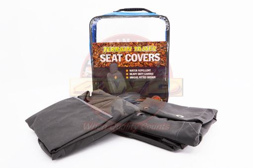 Seat Cover Set Front Driver + Pass Buckets Grey Fit For Landcruiser FZJ79, Landcruiser HZJ79 & Landcruiser VDJ79 - Terrain Tamer TTSC792G