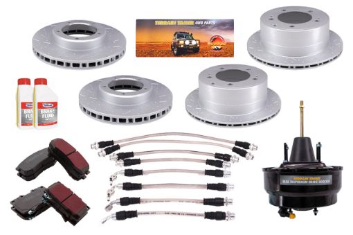 Tt Fortified Brake Upgrade Kit Disc Rear + Abs & Stab.ctrl Fit For Landcruiser VDJ76, Landcruiser VDJ78 & Landcruiser VDJ79 - Terrain Tamer TTFBK4