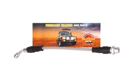 Braided Brake Hose Rear R/H Suits Disc Brake Fit For Landcruiser HDJ78, Landcruiser HDJ79, Landcruiser HZJ78 & Landcruiser HZJ79 - Terrain Tamer 90947-02A07BTT