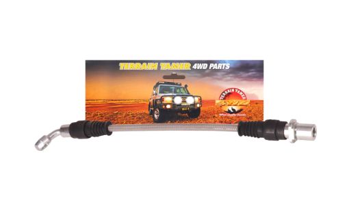 Braided Brake Hose Rear R/H Suits Disc Brake Fit For Landcruiser HDJ80, Landcruiser HDJ81, Landcruiser HZJ70 & Landcruiser FZJ70 - Terrain Tamer 90947-02614BTT